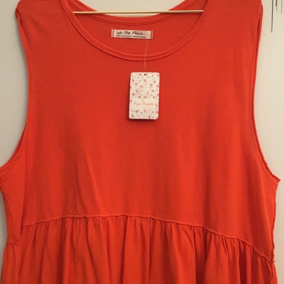 ❤️Free People Summer Orange Top - Picture 3 of 10